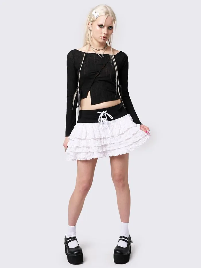 Presley Tutu LaceUp Mini Skirt Women Minga London Bottoms