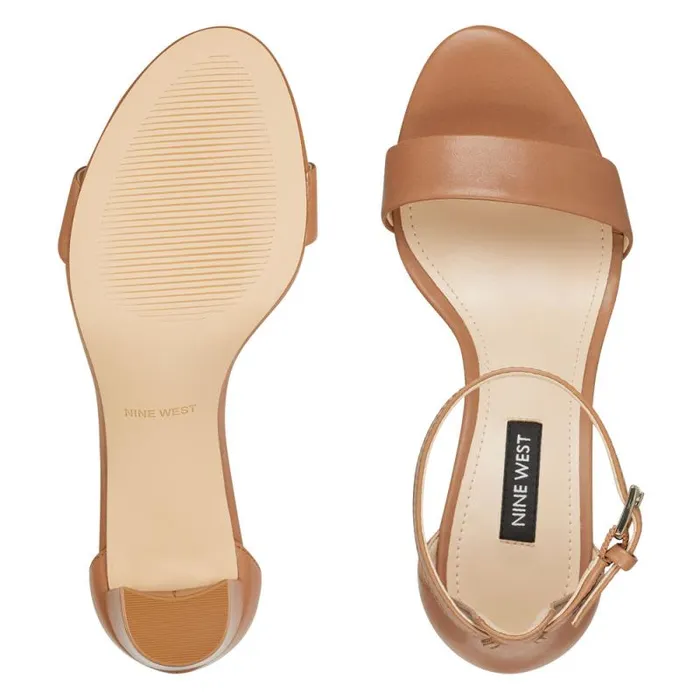 Pruce Ankle Strap Block Heel Sandals Natural Leather Women Nine West Sandals Pruce Ankle Strap Block Heel Sandals Natural Leather Women Nine West Sandals