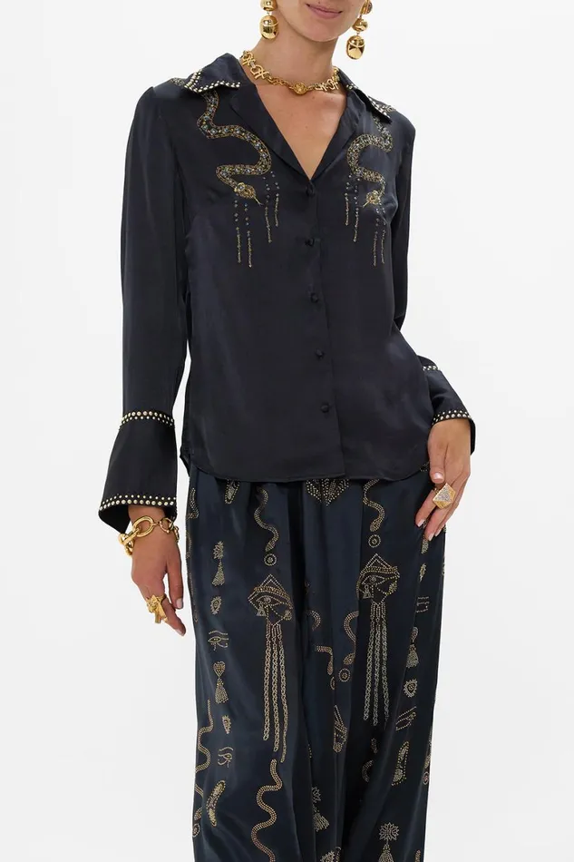 PYJAMA SHIRT CALL ME CLEOPATRA Call Me Cleopatra Womens Camilla Blouses and Shirts