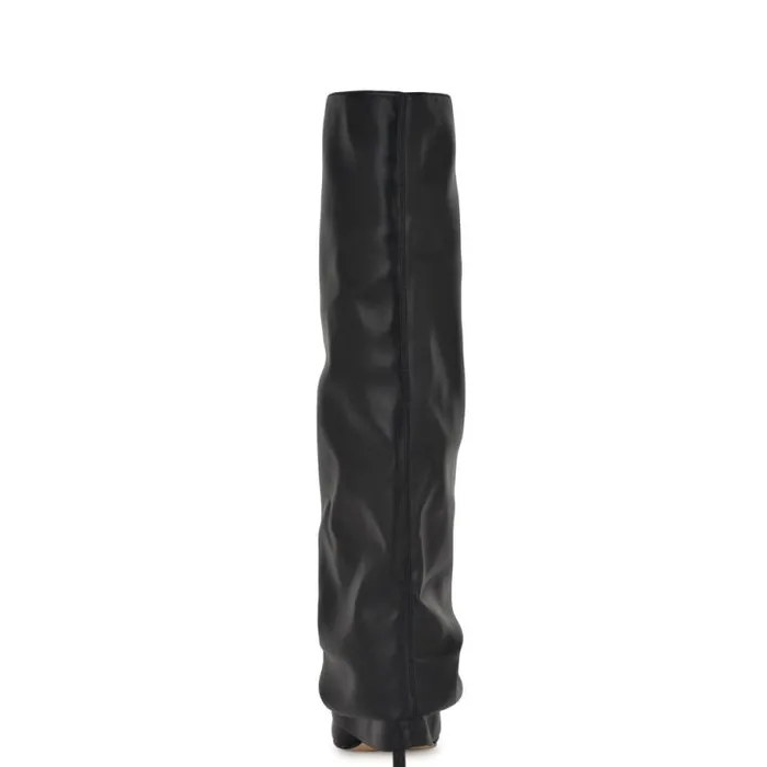 Randee Slouch Knee High Dress Boots Black Women Nine West Boots and Booties Randee Slouch Knee High Dress Boots Black Women Nine West Boots and Booties