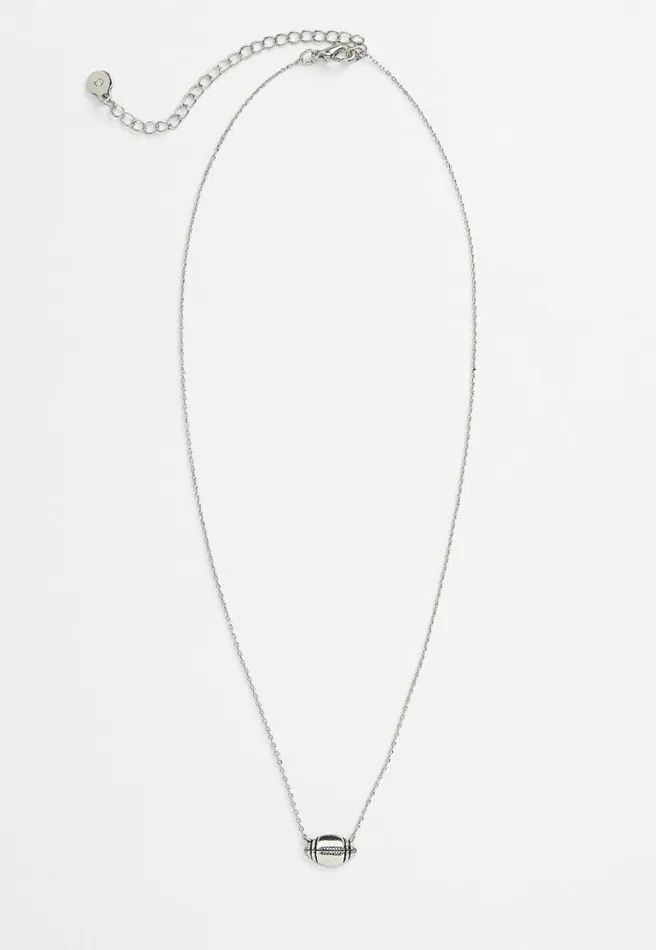 Red And Gray Carded Football Necklace Women Maurices Jewelry