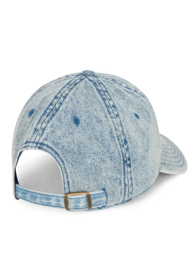 Reina Rainbow Mouth Patch Washed Denim Women Lauren Moshi Hats