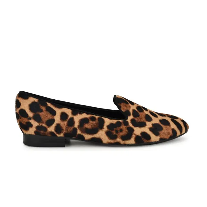 Renold Smoking Slipper Leopard Women Nine West Flats