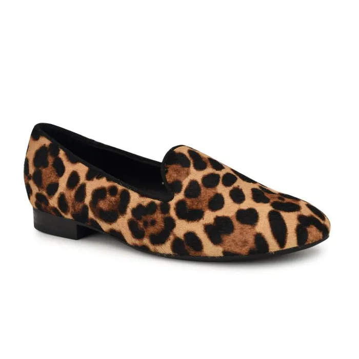 Renold Smoking Slipper Leopard Women Nine West Flats