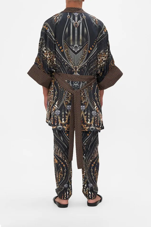 REVERSIBLE MID LENGTH ROBE CHAOS IN THE COSMOS Chaos In The Cosmos Mens Camilla Robes