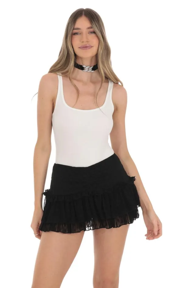 Ribbed Tank Bodysuit White Women LUCY IN THE SKY Bodysuits Ribbed Tank Bodysuit White Women LUCY IN THE SKY Bodysuits