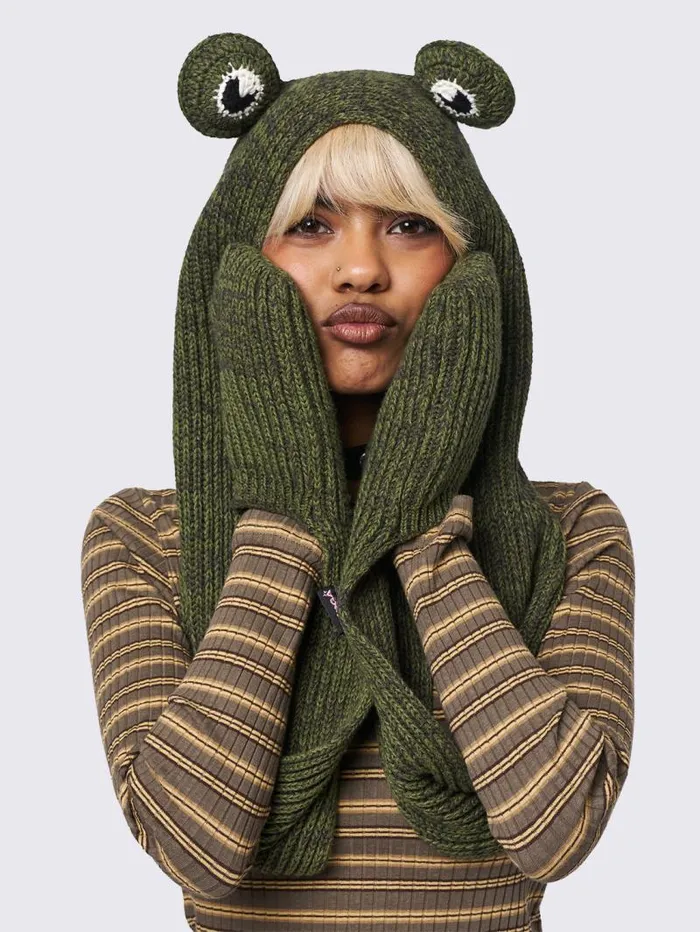 Ribbit Hooded Scarf Women Minga London Hats and Hair Pieces