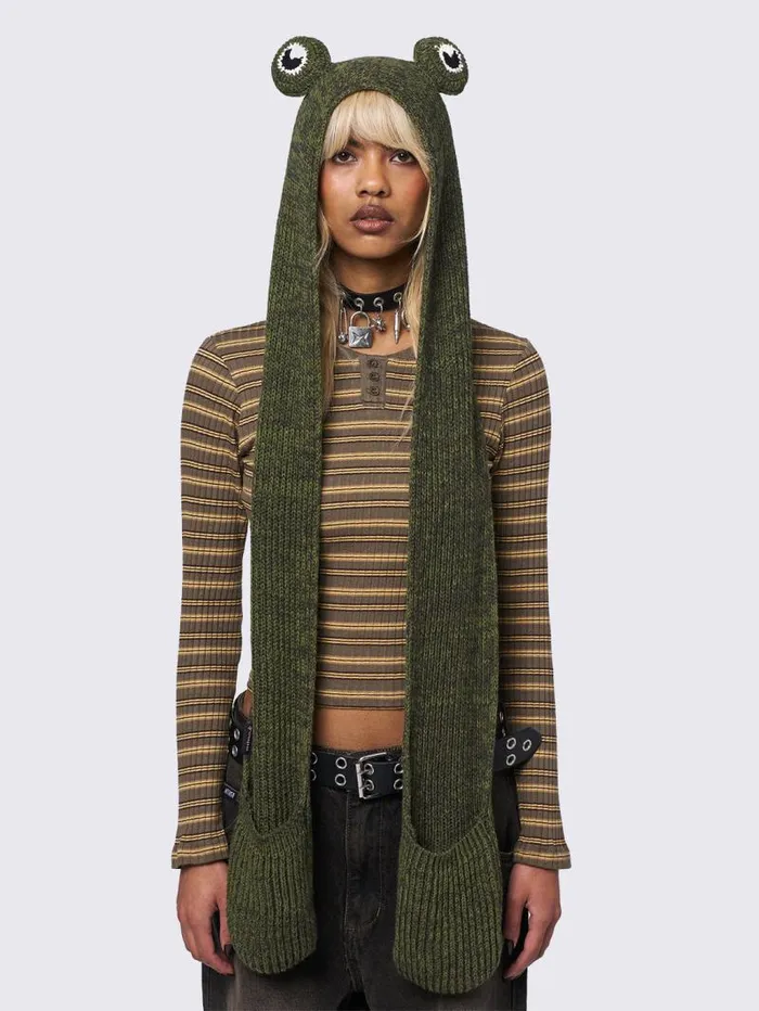 Ribbit Hooded Scarf Women Minga London Hats and Hair Pieces