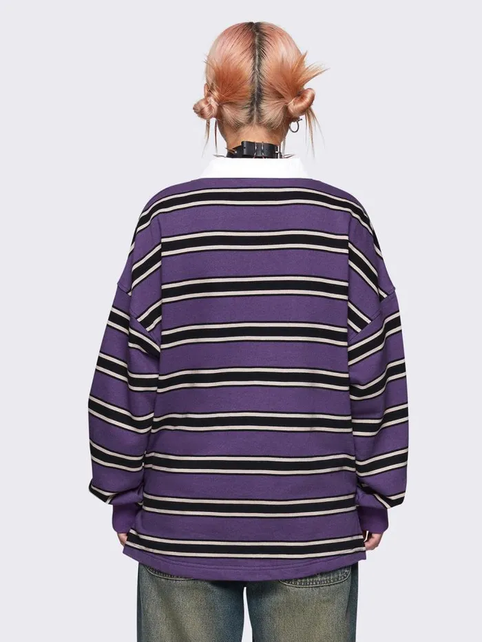 Riley Striped Polo Women Minga London Tops and TShirts