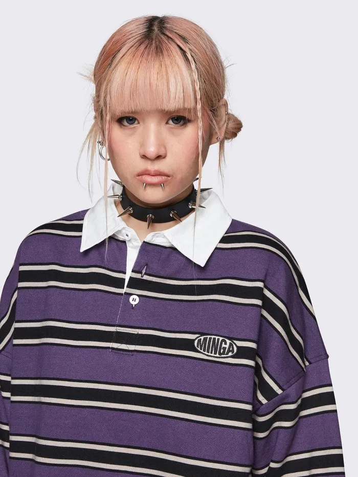 Riley Striped Polo Women Minga London Tops and TShirts