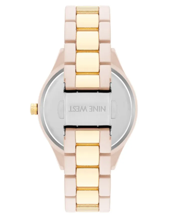 Rubberized Metal Bracelet Watch Pink Women Nine West Straps Rubberized Metal Bracelet Watch Pink Women Nine West Straps