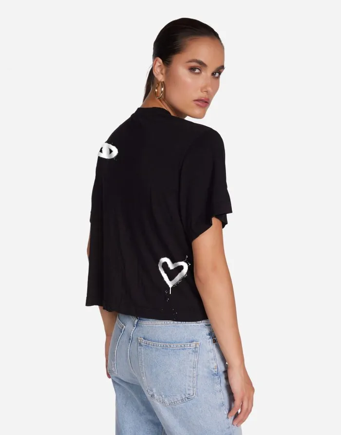 Rue Airbrush Elements Black Women Lauren Moshi Short Sleeve