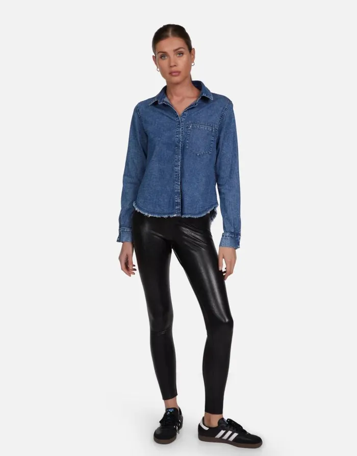 Saba Neon Stud Starburst Vintage Denim Women Lauren Moshi Long Sleeve