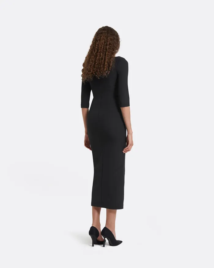 Safiyaa Dresses Women Derya Black Midi Dress Black