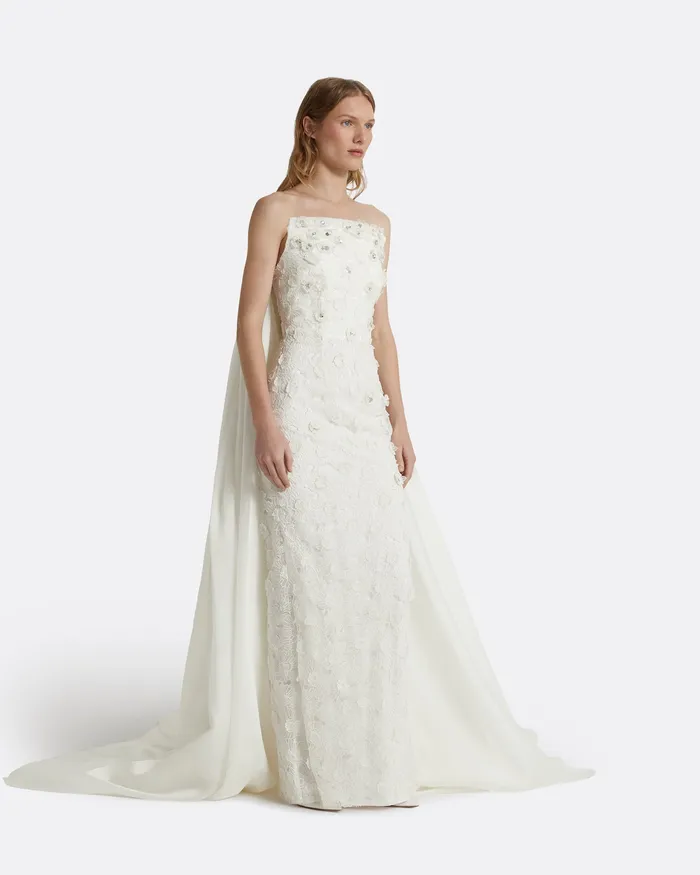 Safiyaa Olena Ivory Long Dress Ivory Women Bridal