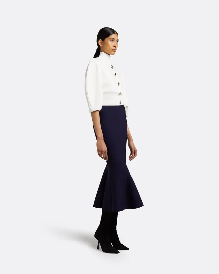 Safiyaa Skirts Women Kimberley Navy Knit Skirt Navy