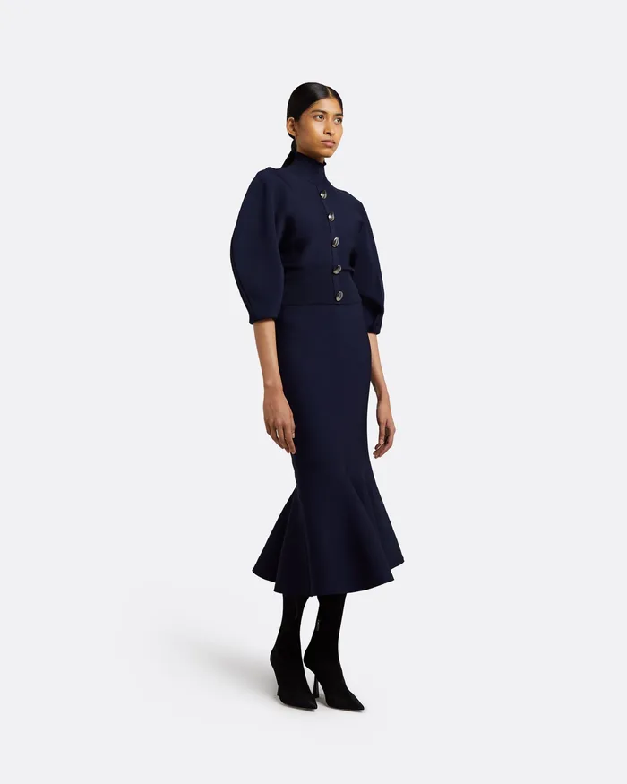 Safiyaa Skirts Women Kimberley Navy Knit Skirt Navy