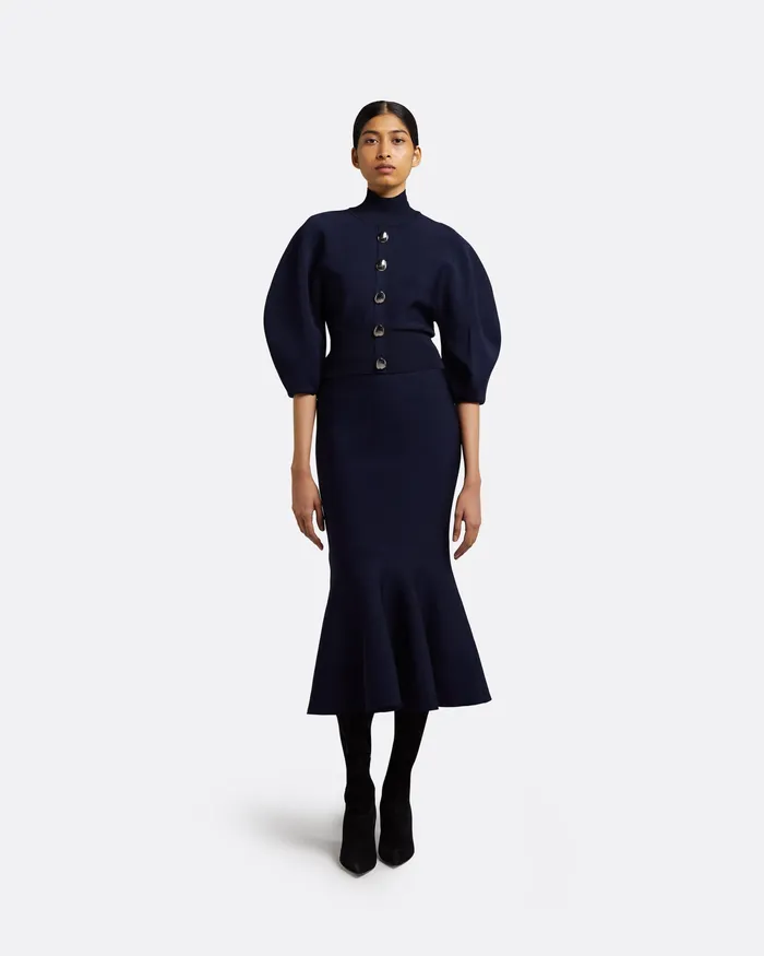 Safiyaa Skirts Women Kimberley Navy Knit Skirt Navy