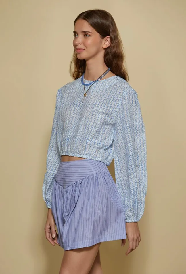 Sale Aleka Top Azure Women Ciao Lucia Long Sleeve Tops