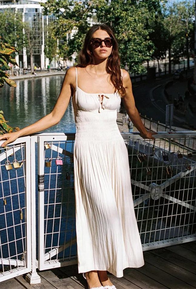 Sale Barbara Dress Ivory Women Ciao Lucia Satin Dresses