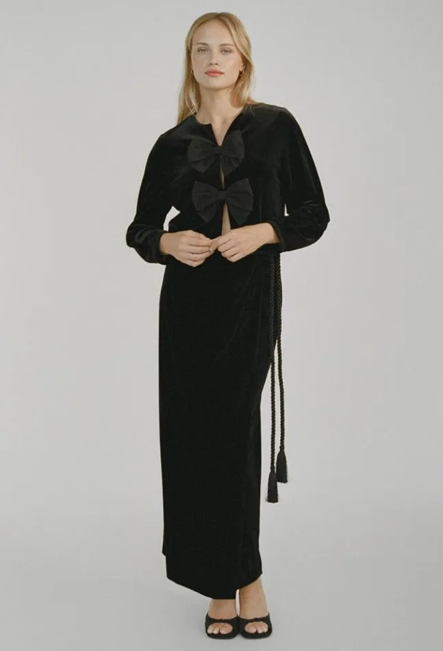 Sale Luna Skirt Black Velvet Women Ciao Lucia Skirts