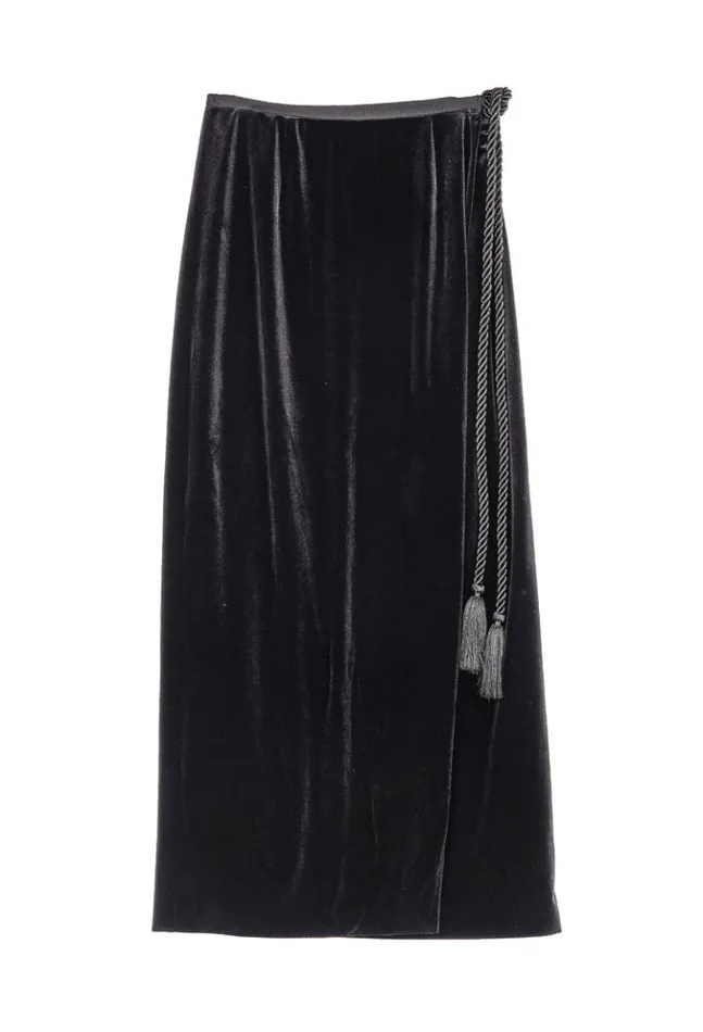 Sale Luna Skirt Black Velvet Women Ciao Lucia Skirts