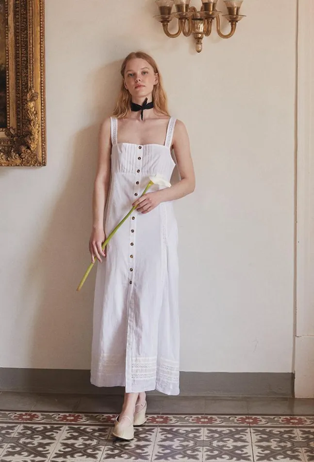Sale Marta Dress White Women Ciao Lucia Long Dresses