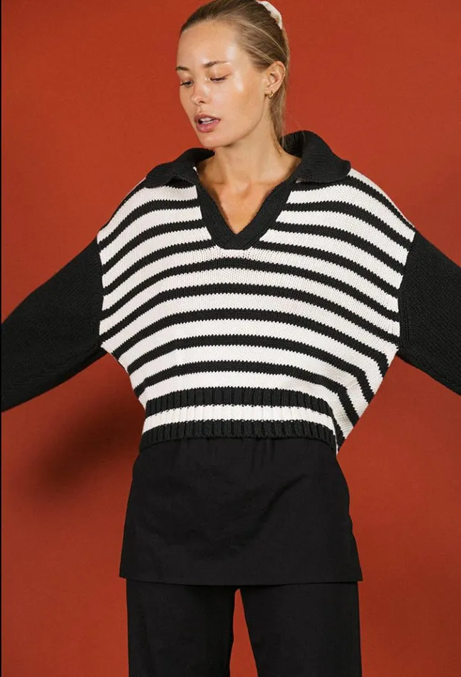 Sale Venezia Polo Block Stripe Women Ciao Lucia Polo Sweaters