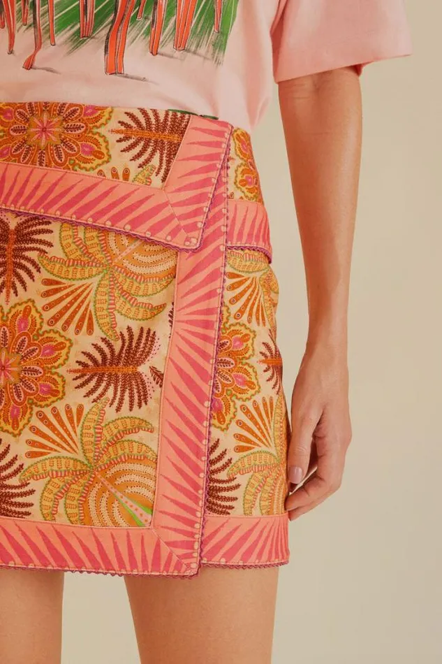 Sand Palm Scarf Skirt Women FARM Rio Skirts Sand Palm Scarf Skirt Women FARM Rio Skirts