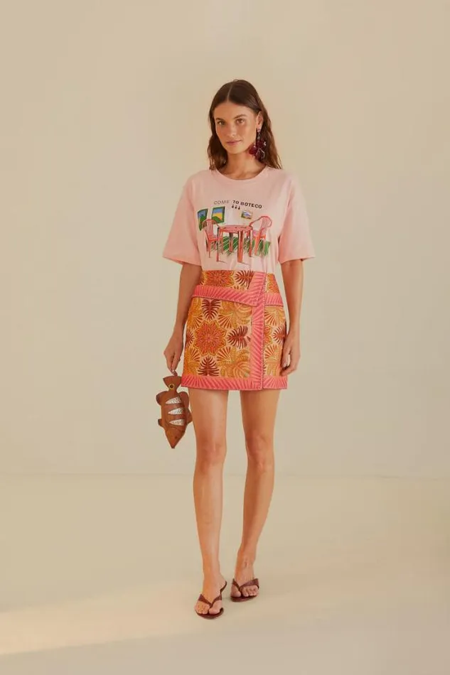 Sand Palm Scarf Skirt Women FARM Rio Skirts Sand Palm Scarf Skirt Women FARM Rio Skirts