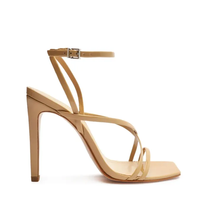 Sandals Bari Leather Sandal Beige Schutz Shoes Stiletto Heels