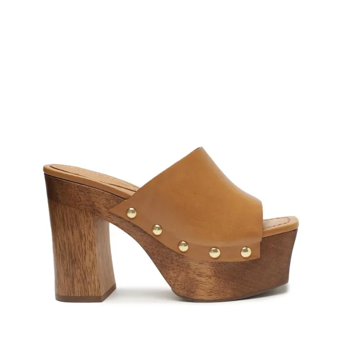 Sandals Dixie Casual Leather Sandal Nude Caramel Schutz Shoes Platforms
