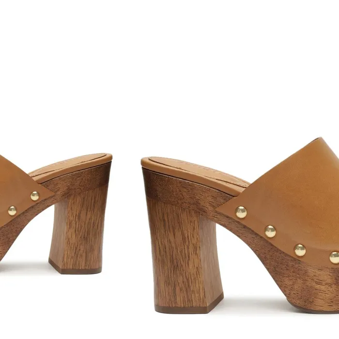 Sandals Dixie Casual Leather Sandal Nude Caramel Schutz Shoes Platforms