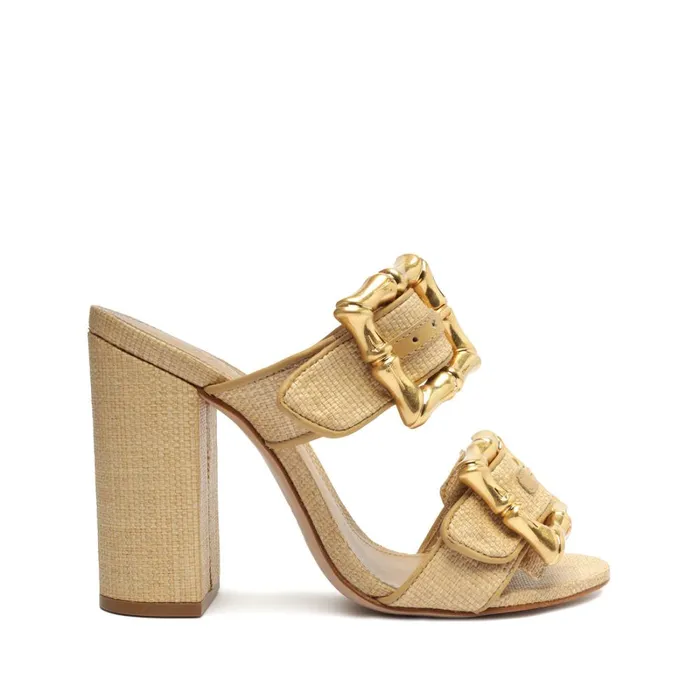 Sandals Enola Natural Leather Sandal Rafia Schutz Shoes Mule