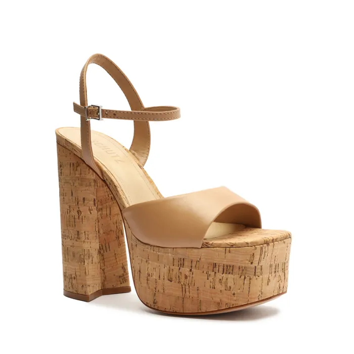 Sandals Glayce Nappa Leather Sandal True Beige Schutz Shoes Platforms