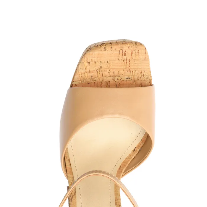 Sandals Glayce Nappa Leather Sandal True Beige Schutz Shoes Platforms
