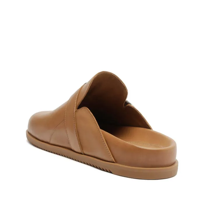 Sandals Grace Leather Flat Western Brown Schutz Shoes Mule