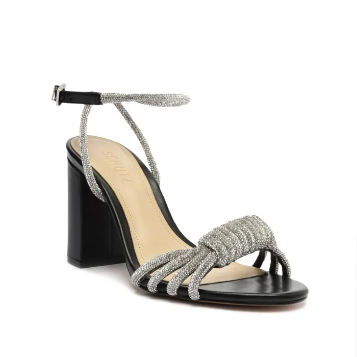Sandals Jewell Block Leather Sandal Black Schutz Shoes Block Heels Sandals Jewell Block Leather Sandal Black Schutz Shoes Block Heels