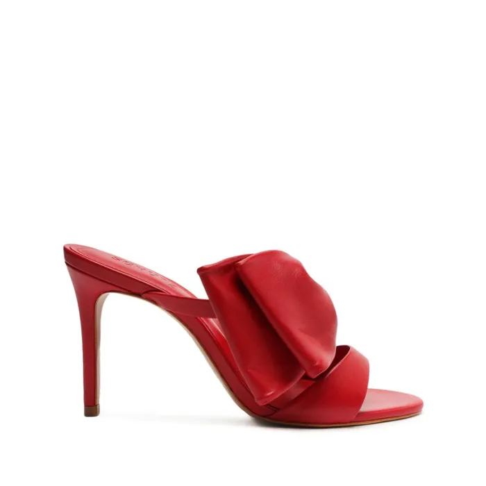 Sandals Judy High Nappa Leather Sandal Red Schutz Shoes Mule