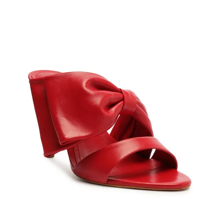 Sandals Judy High Nappa Leather Sandal Red Schutz Shoes Mule