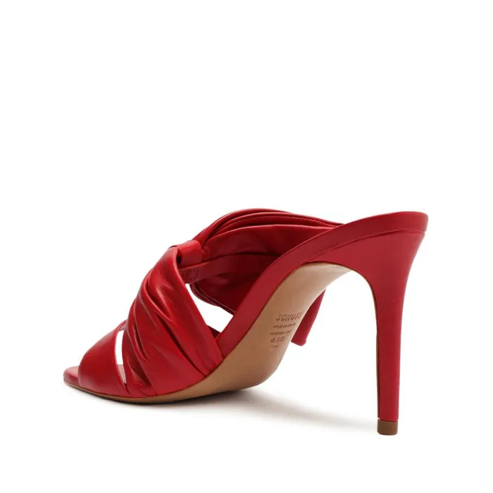 Sandals Judy High Nappa Leather Sandal Red Schutz Shoes Mule