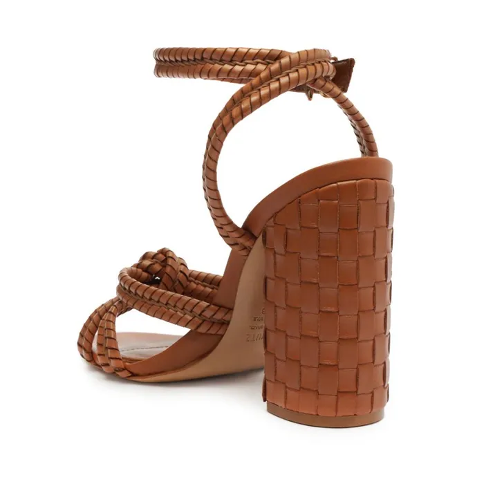 Sandals Kareena Woven Honey Peach Schutz Shoes Block Heels