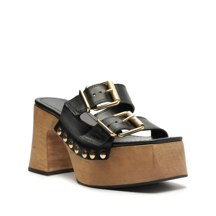 Sandals Kayleigh Leather Sandal Black Schutz Shoes Platforms