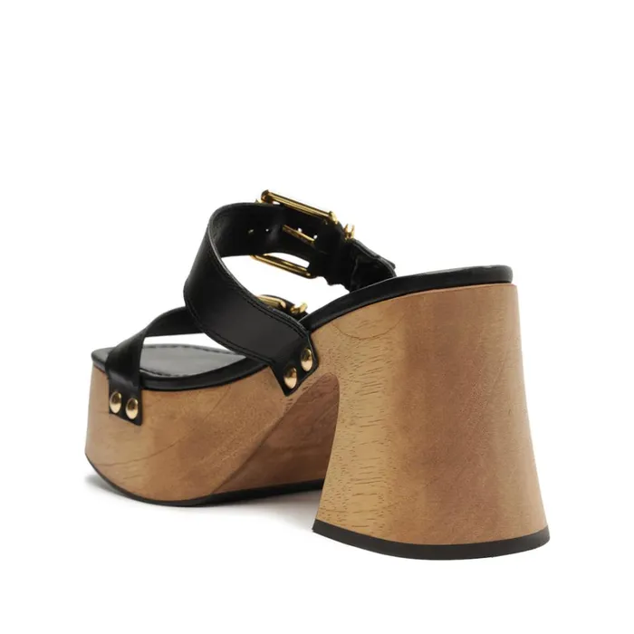 Sandals Kayleigh Leather Sandal Black Schutz Shoes Platforms