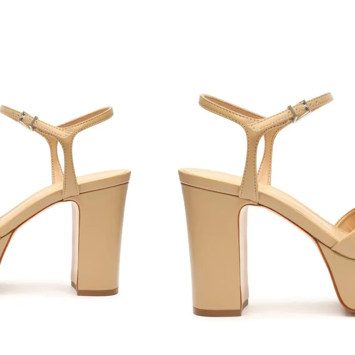 Sandals Keefa Nappa Leather Sandal Light Nude Schutz Shoes Platforms