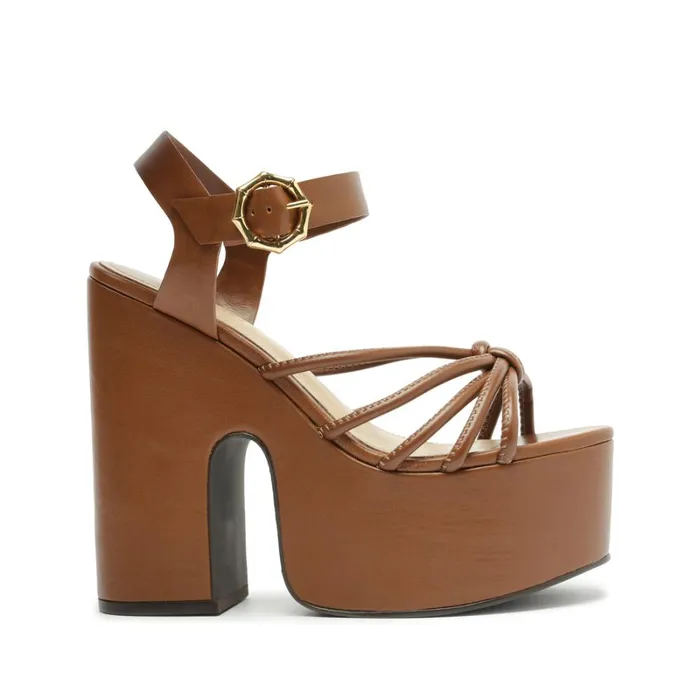 Sandals Mahi Cutout and Nappa Sandal Brown Schutz Shoes Platforms