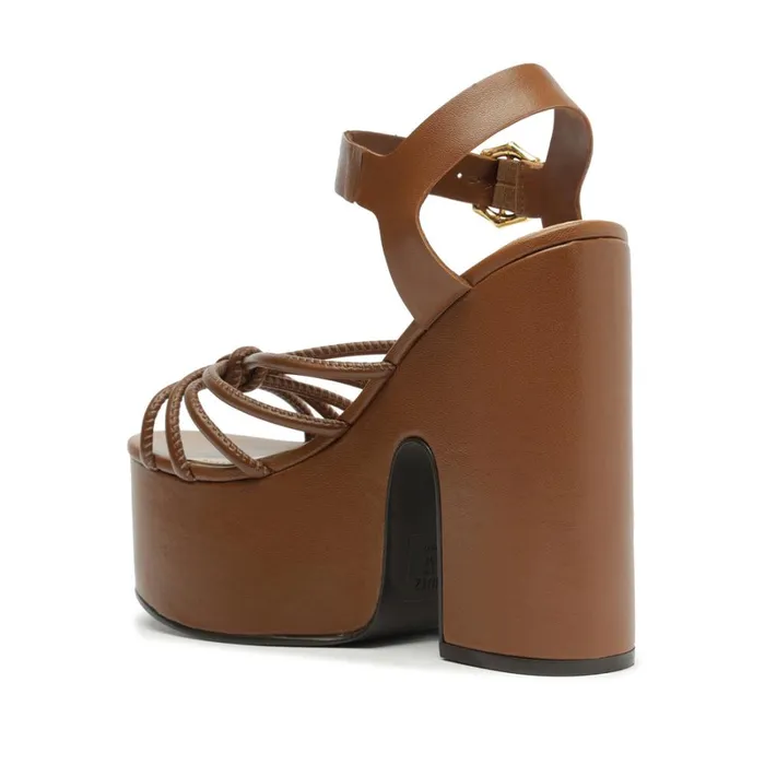 Sandals Mahi Cutout and Nappa Sandal Brown Schutz Shoes Platforms