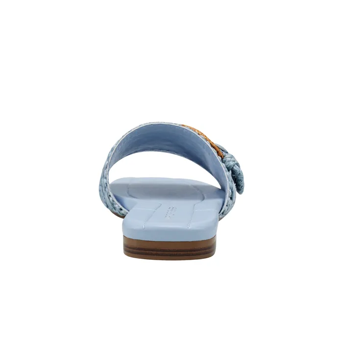 Sandals Marc Fisher Women Loree Flat Slide Sandal Light Blue