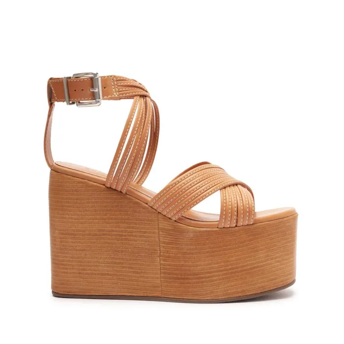 Sandals Marcela Leather Sandal Honey Peach Schutz Shoes Platforms