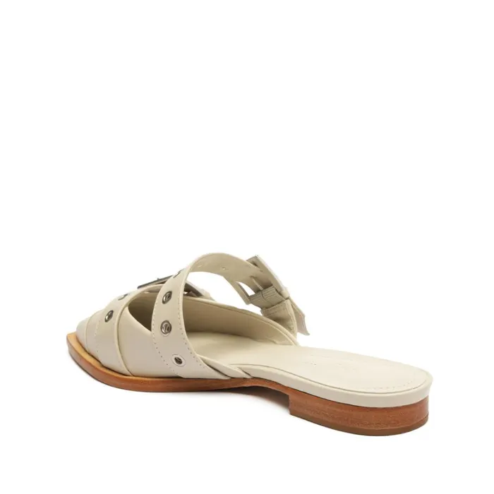 Sandals Penny Leather Flat Pearl Schutz Shoes Mule